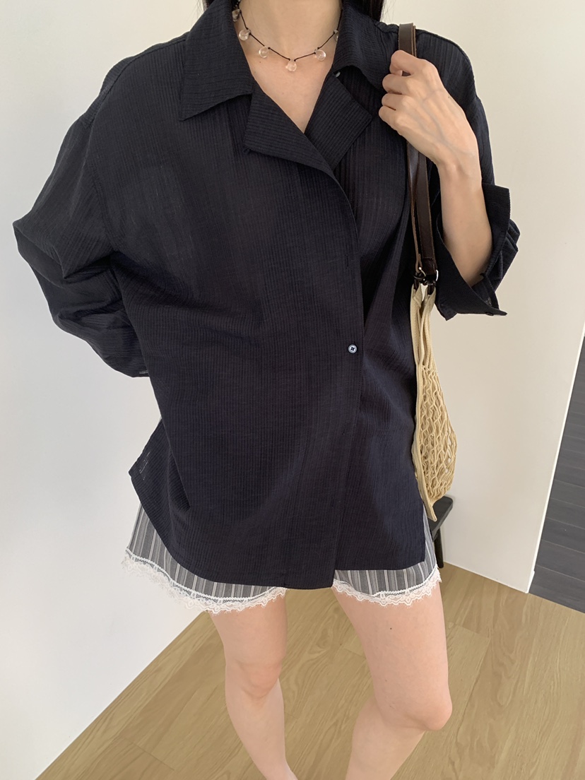 TORRE韓國代購女士新款熱賣26春夏休閑時尚推薦襯衫蕾絲衫TORRE襯衫/蕾絲衫