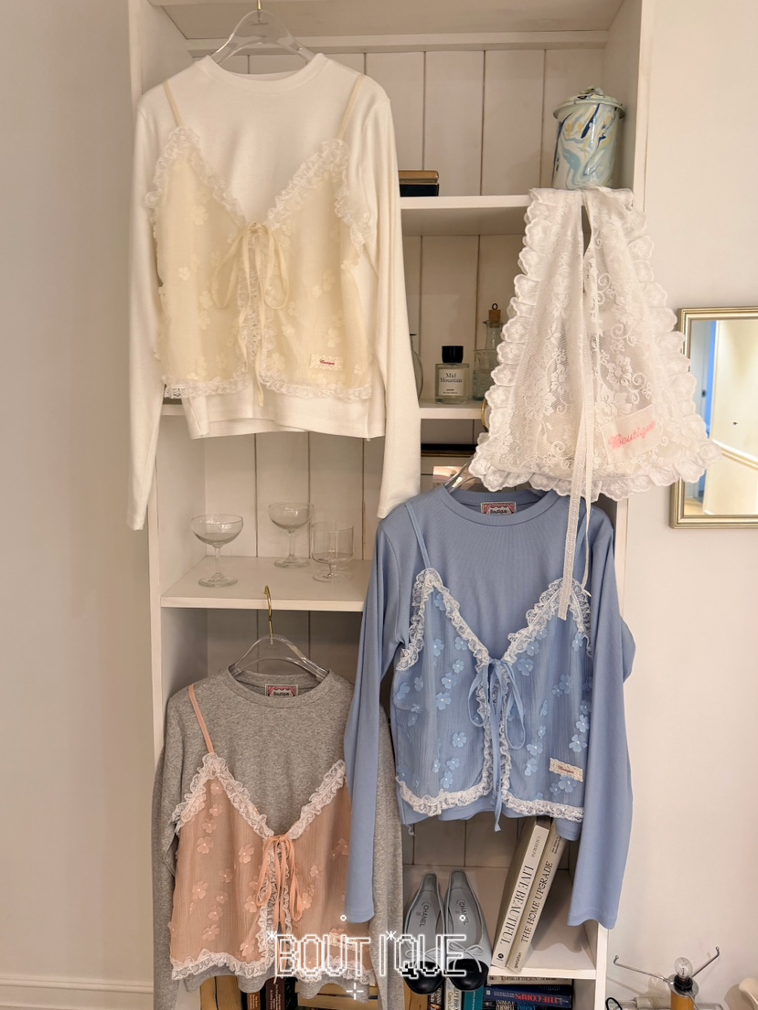 BOUTIQUE-L韓國直郵女士新品熱賣推薦26春夏時尚長袖T恤BOUTIQUE-L長袖T恤