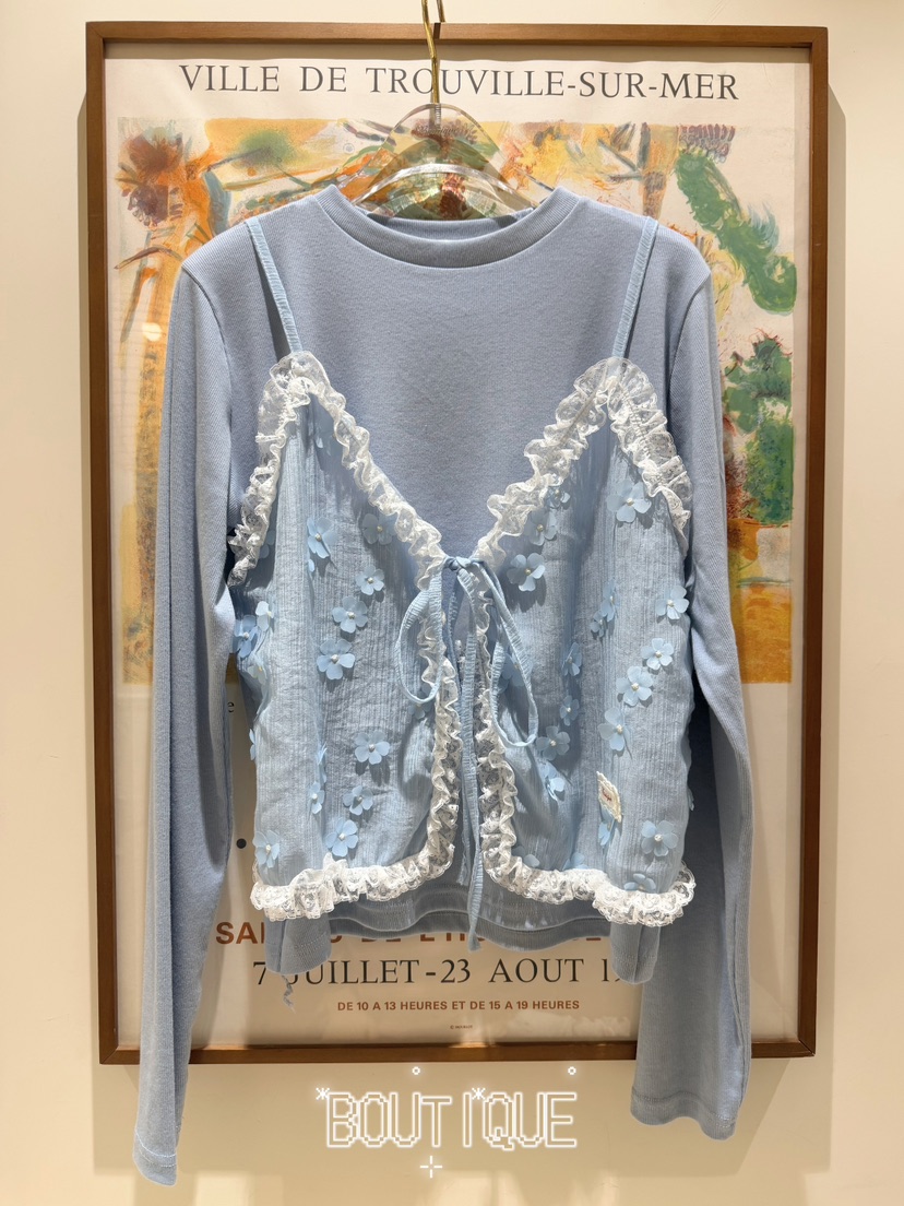 BOUTIQUE-L韓國直郵女士新品熱賣推薦26春夏時尚長袖T恤BOUTIQUE-L長袖T恤圖色2