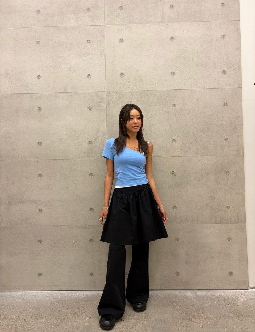 CUCUMBER韓國代購女裝新品推薦休閑時尚職業26春夏休閑褲喇叭CUCUMBER休閑褲