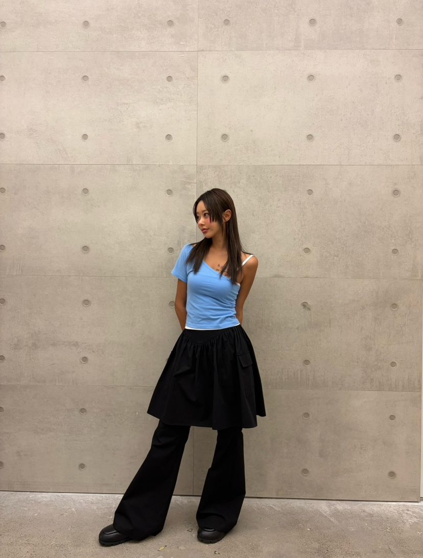 CUCUMBER韓國代購女裝新品推薦休閑時尚職業26春夏休閑褲喇叭CUCUMBER休閑褲