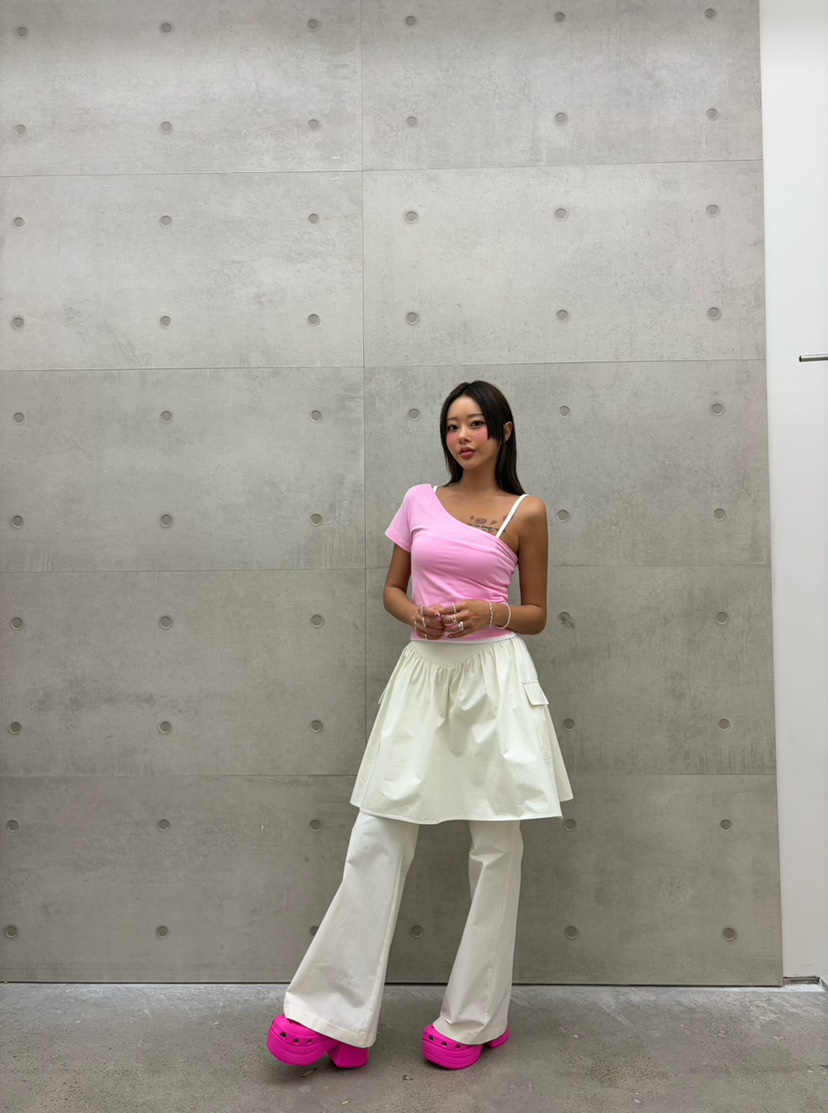 CUCUMBER韓國代購女裝新品推薦休閑時尚職業26春夏休閑褲喇叭CUCUMBER休閑褲