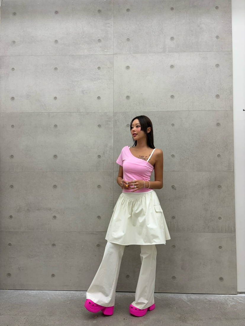 CUCUMBER韓國代購女裝新品推薦休閑時尚職業26春夏休閑褲喇叭CUCUMBER休閑褲圖色3