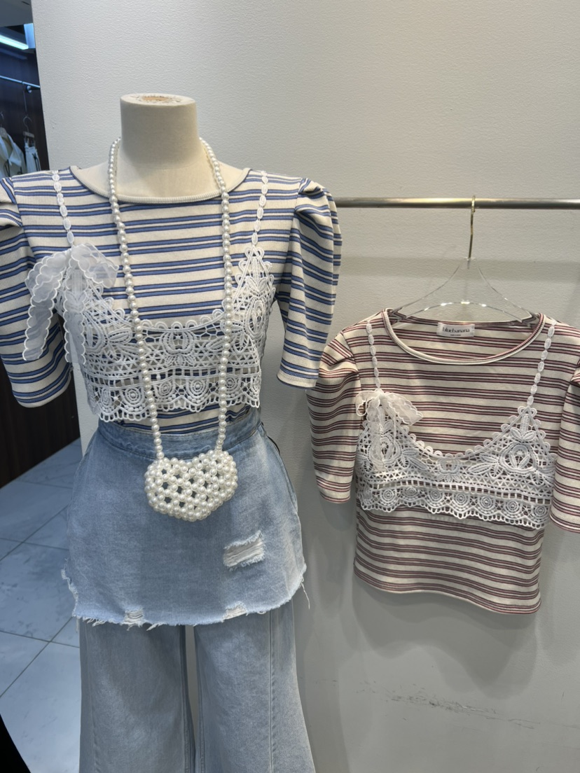 BLUE BANANA韓國東大門直郵女裝新款休閑T恤不含項鏈假兩件BLUE BANANAT恤