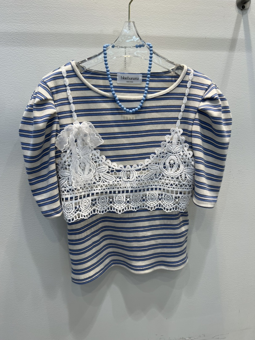 BLUE BANANA韓國東大門直郵女裝新款休閑T恤不含項鏈假兩件BLUE BANANAT恤圖色2