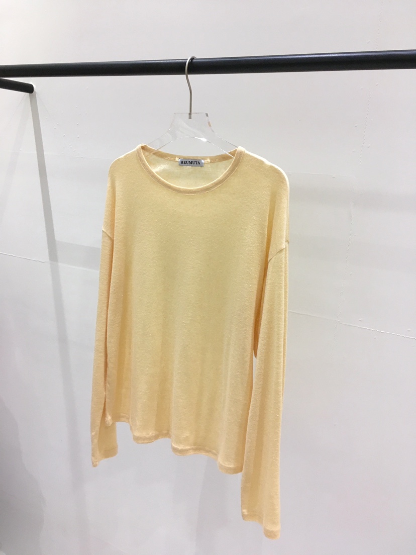 HEUMUTA韓國東大門代購女裝新款推薦休閑時尚長袖T恤亞麻HEUMUTA長袖T恤