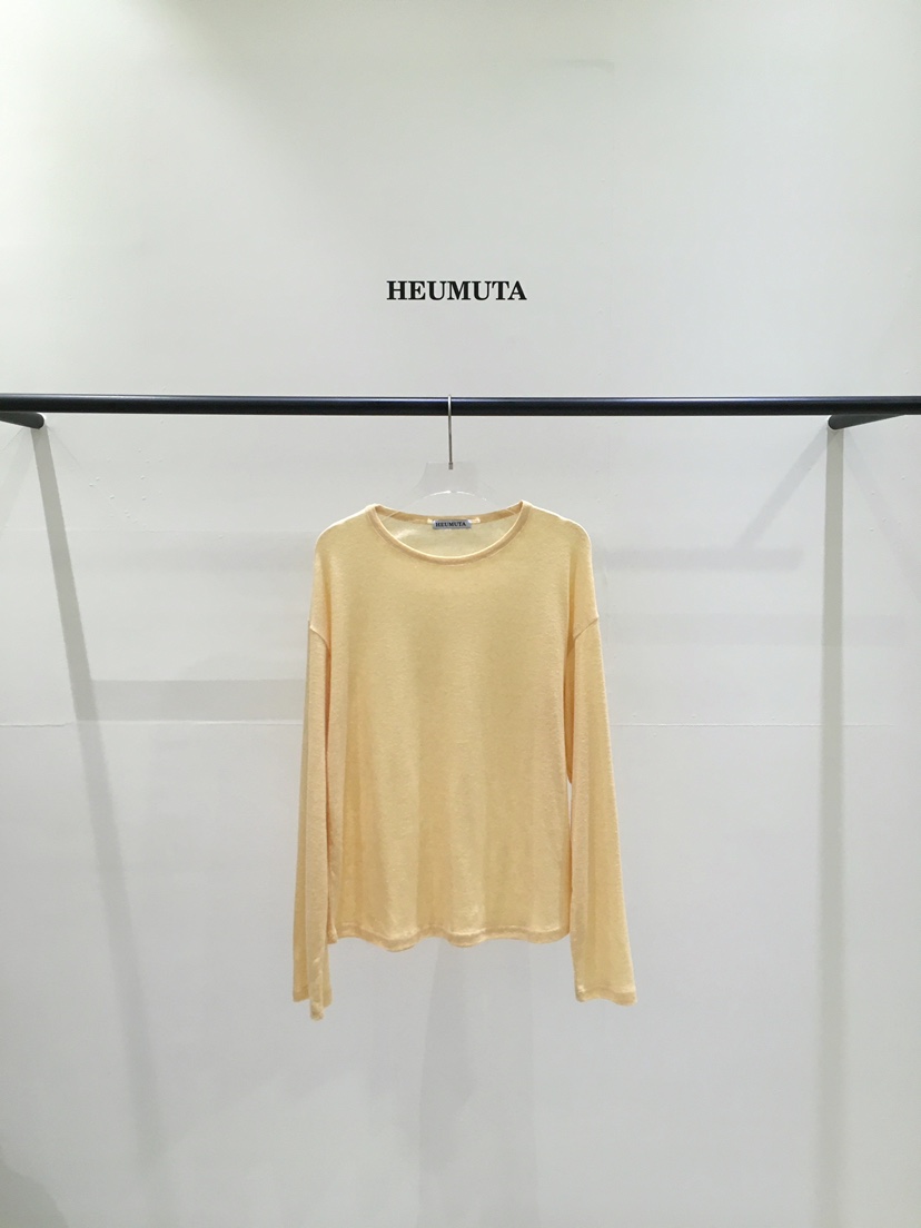 HEUMUTA韓國東大門代購女裝新款推薦休閑時尚長袖T恤亞麻HEUMUTA長袖T恤圖色1