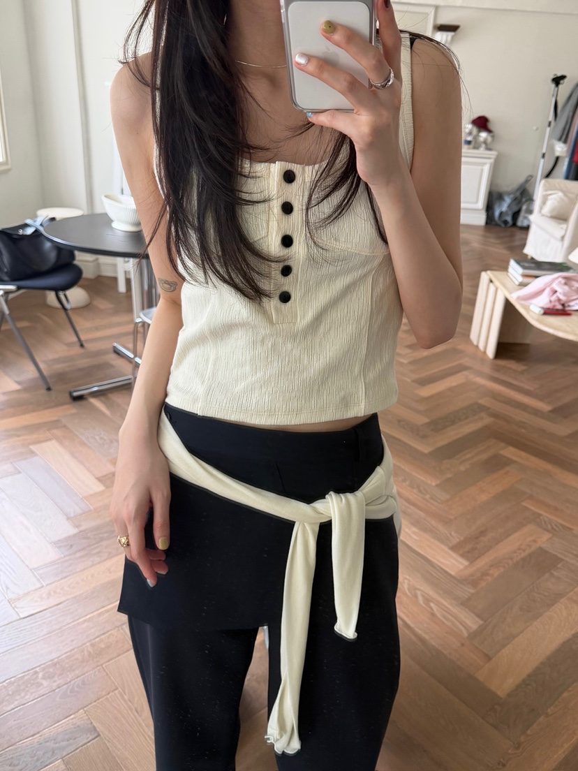 ESCHER韓國直郵實拍女裝新品人氣26春夏休閑時尚吊帶背心ESCHER吊帶/背心