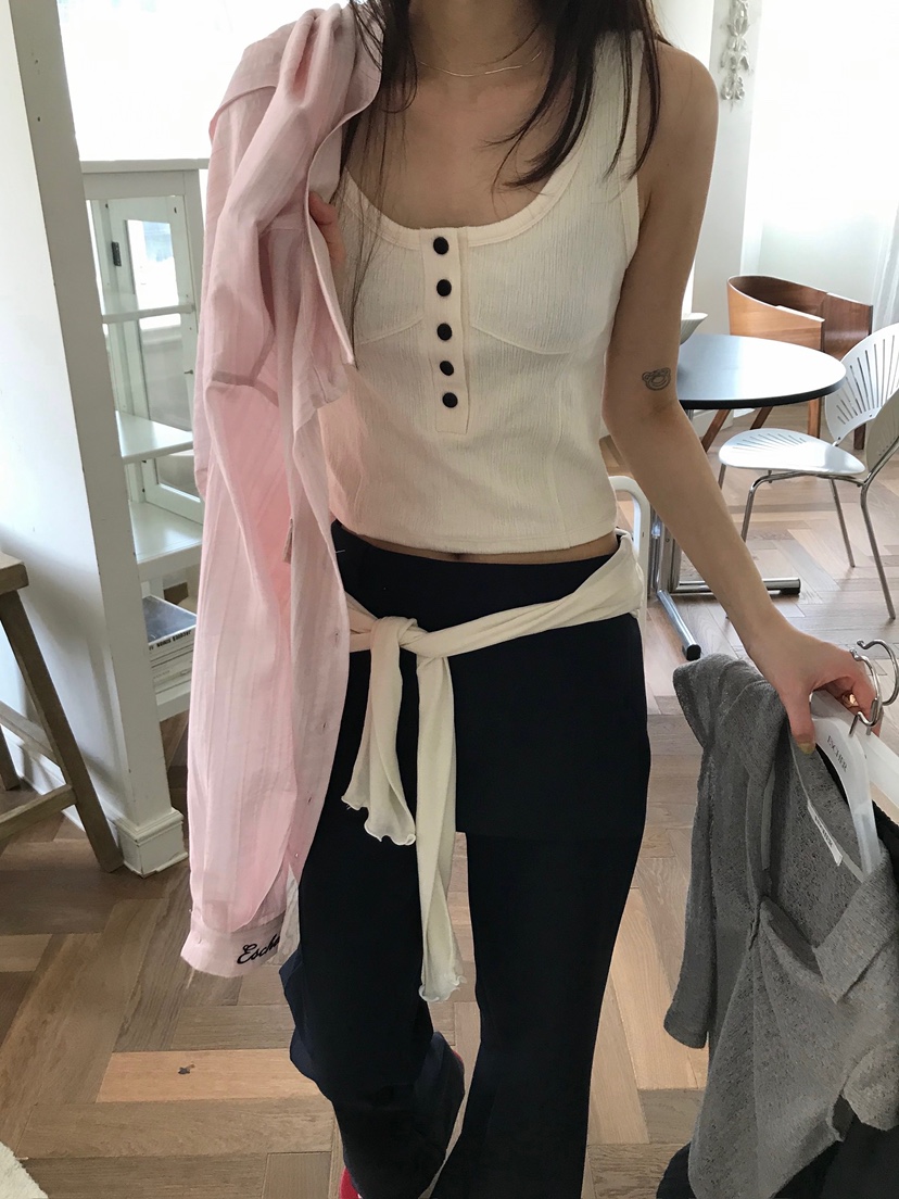 ESCHER韓國直郵實拍女裝新品人氣26春夏休閑時尚吊帶背心ESCHER吊帶/背心