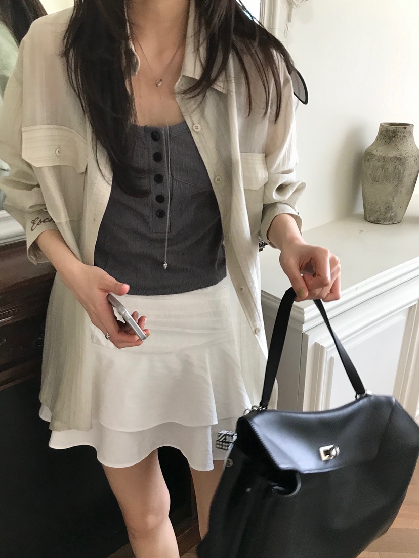 ESCHER韓國直郵實拍女裝新品人氣26春夏休閑時尚吊帶背心ESCHER吊帶/背心