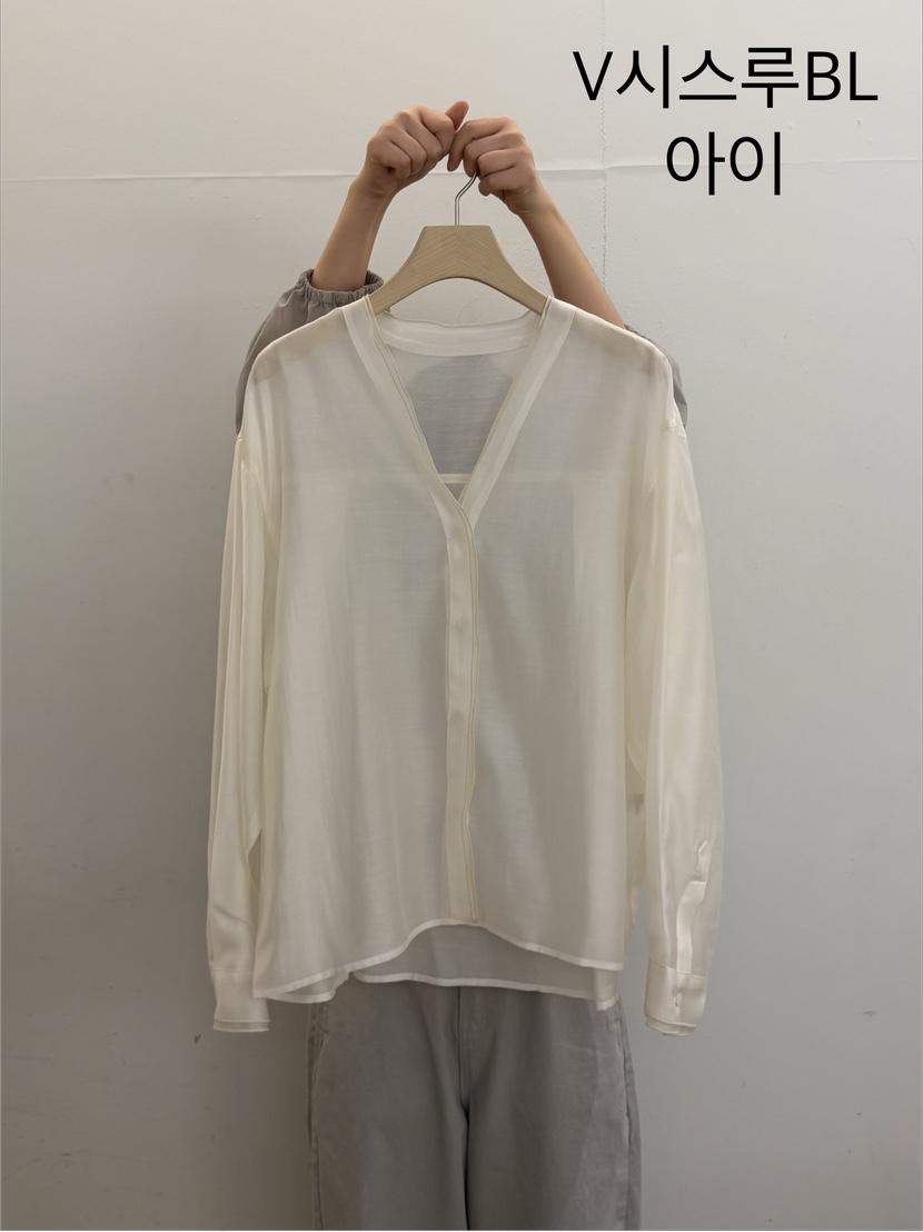 TAUPE韓國直郵女裝新款人氣熱賣26春夏推薦襯衫蕾絲衫透明TAUPE襯衫/蕾絲衫圖色1