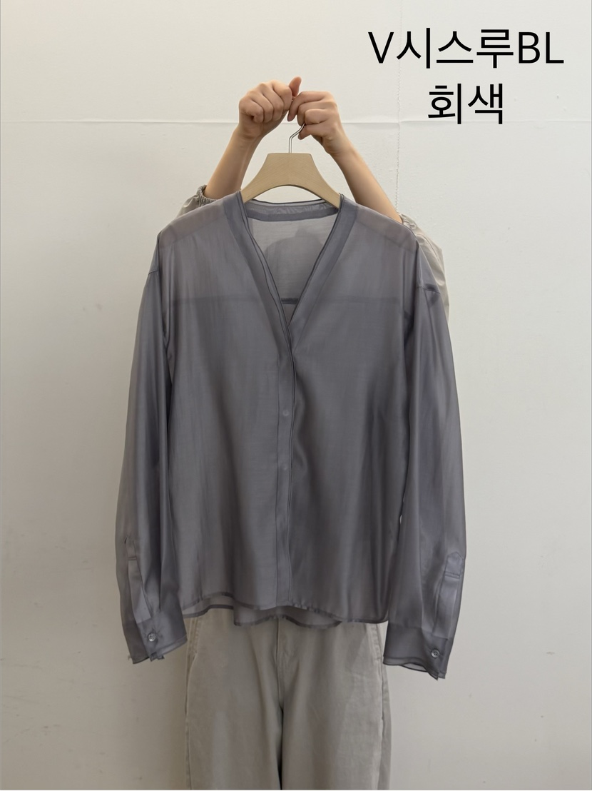 TAUPE韓國直郵女裝新款人氣熱賣26春夏推薦襯衫蕾絲衫透明TAUPE襯衫/蕾絲衫圖色2