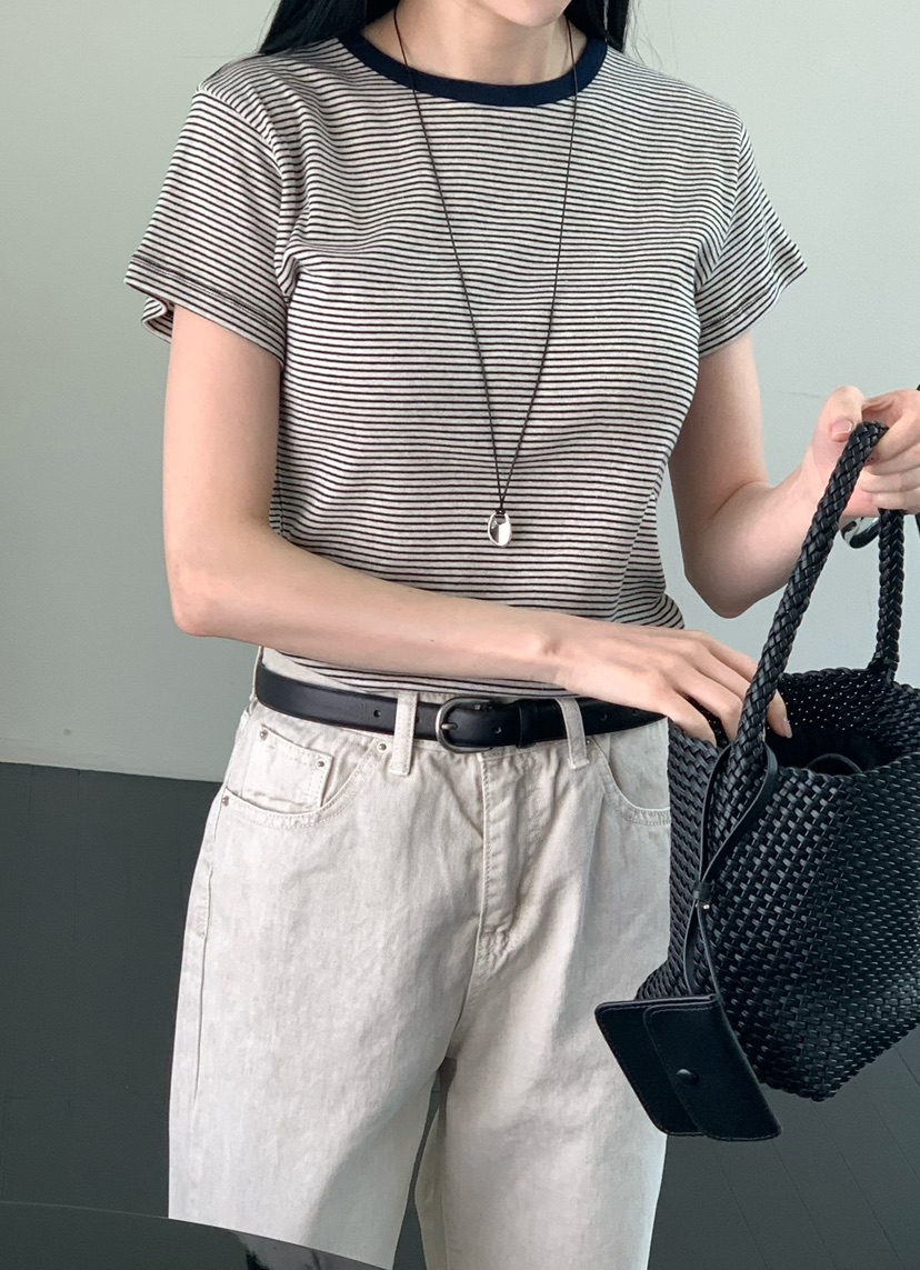 BINUS韓國東大門直郵女士新款休閑時尚職業26春夏熱賣T恤BINUST恤圖色2