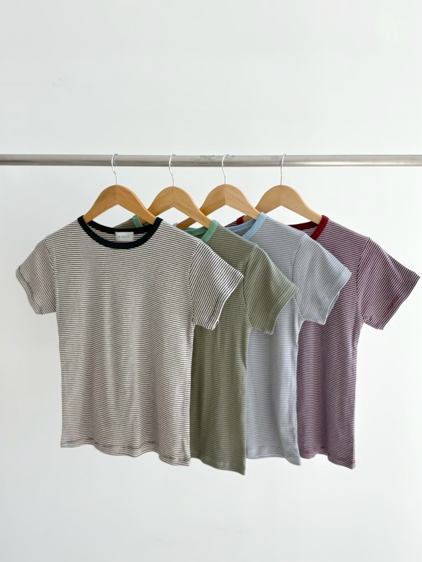 BINUS韓國東大門直郵女士新款休閑時尚職業26春夏熱賣T恤BINUST恤圖色4左三色