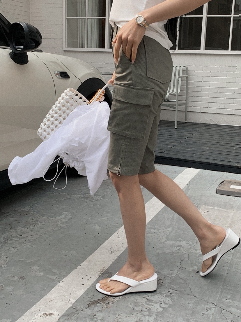 OURWAVE/OUR ROOM韓國直郵實拍女裝新款26春夏短褲七分褲Our Wave/Our Room短褲