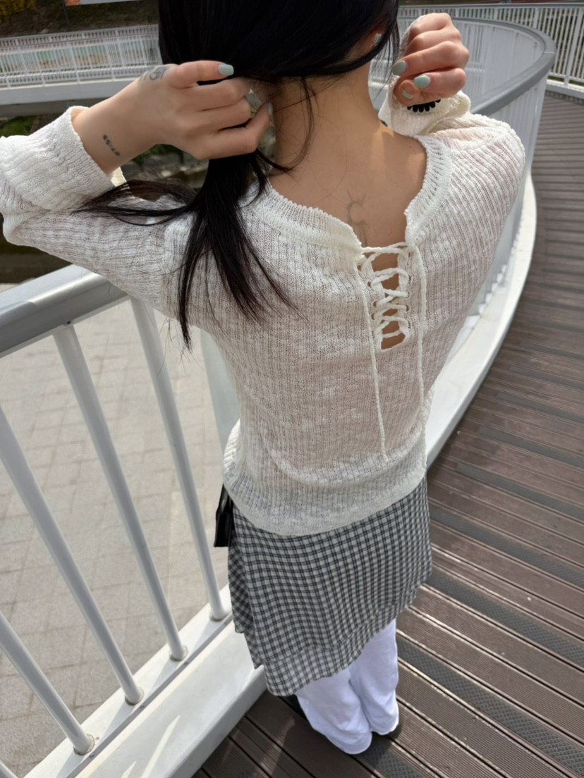 GLITTER韓國東大門直郵女裝新款熱賣26春夏人氣休閑針織衫GLITTER針織衫