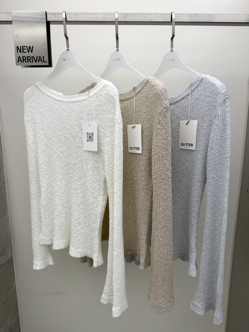 GLITTER韓國東大門直郵女裝新款熱賣26春夏人氣休閑針織衫GLITTER針織衫
