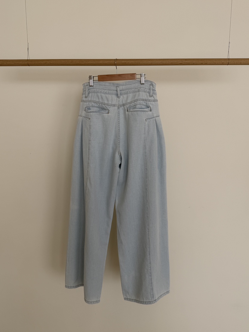 OURWAVE/OUR ROOM韓國代購女士新品職業熱賣牛仔褲闊腿褲Our Wave/Our Room牛仔褲