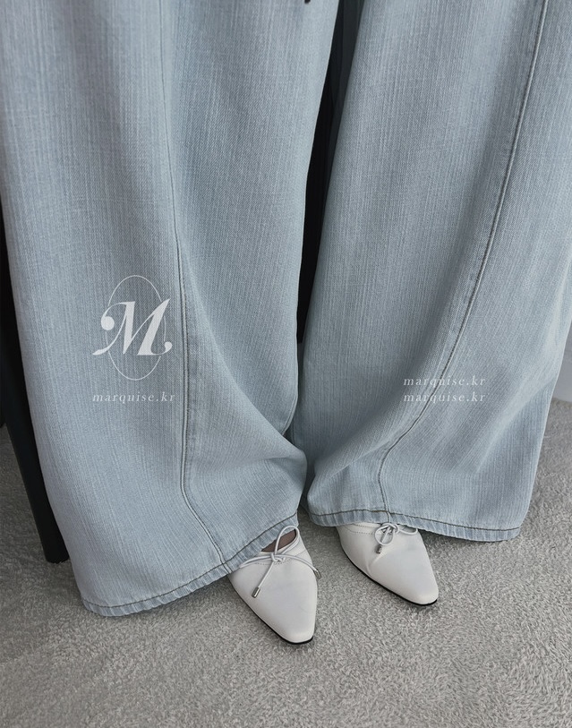 OURWAVE/OUR ROOM韓國代購女士新品職業熱賣牛仔褲闊腿褲Our Wave/Our Room牛仔褲