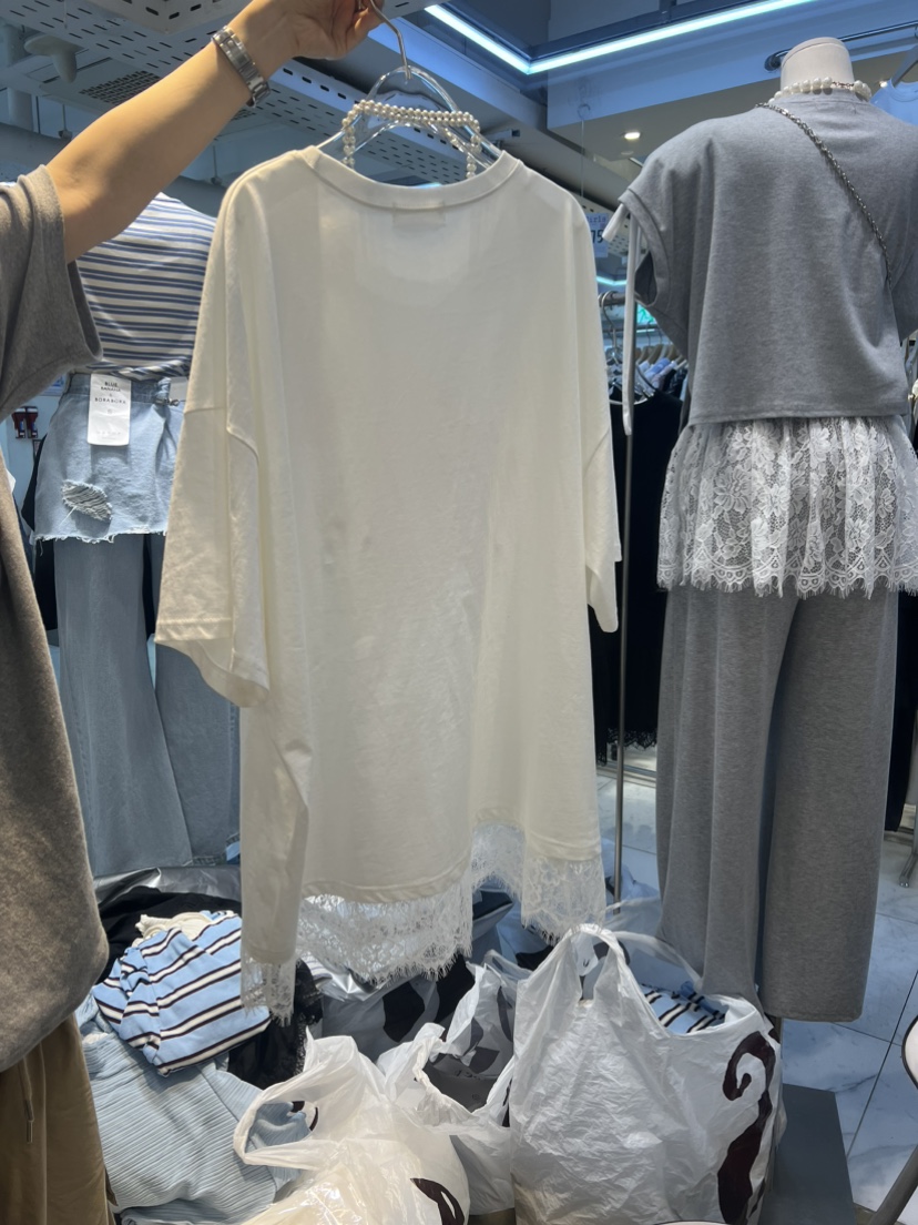 BLUE BANANA韓國直郵實拍女裝新款時尚熱賣休閑T恤不含項鏈BLUE BANANAT恤