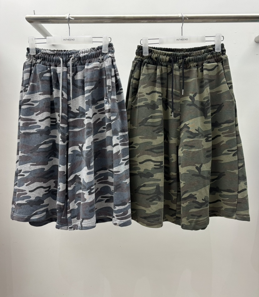 INTHEEND韓國直郵實拍女裝新款職業休閑推薦熱賣短褲迷彩INTHEEND短褲