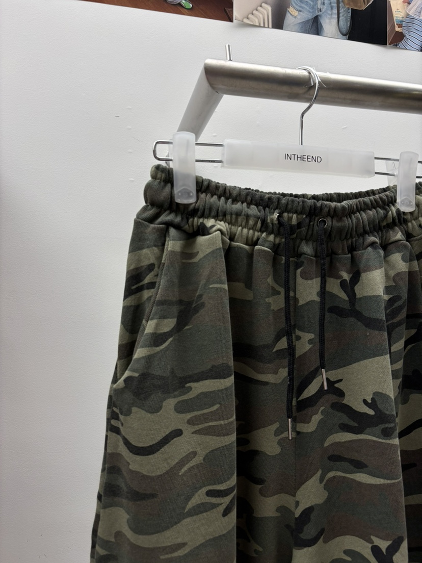 INTHEEND韓國直郵實拍女裝新款職業休閑推薦熱賣短褲迷彩INTHEEND短褲