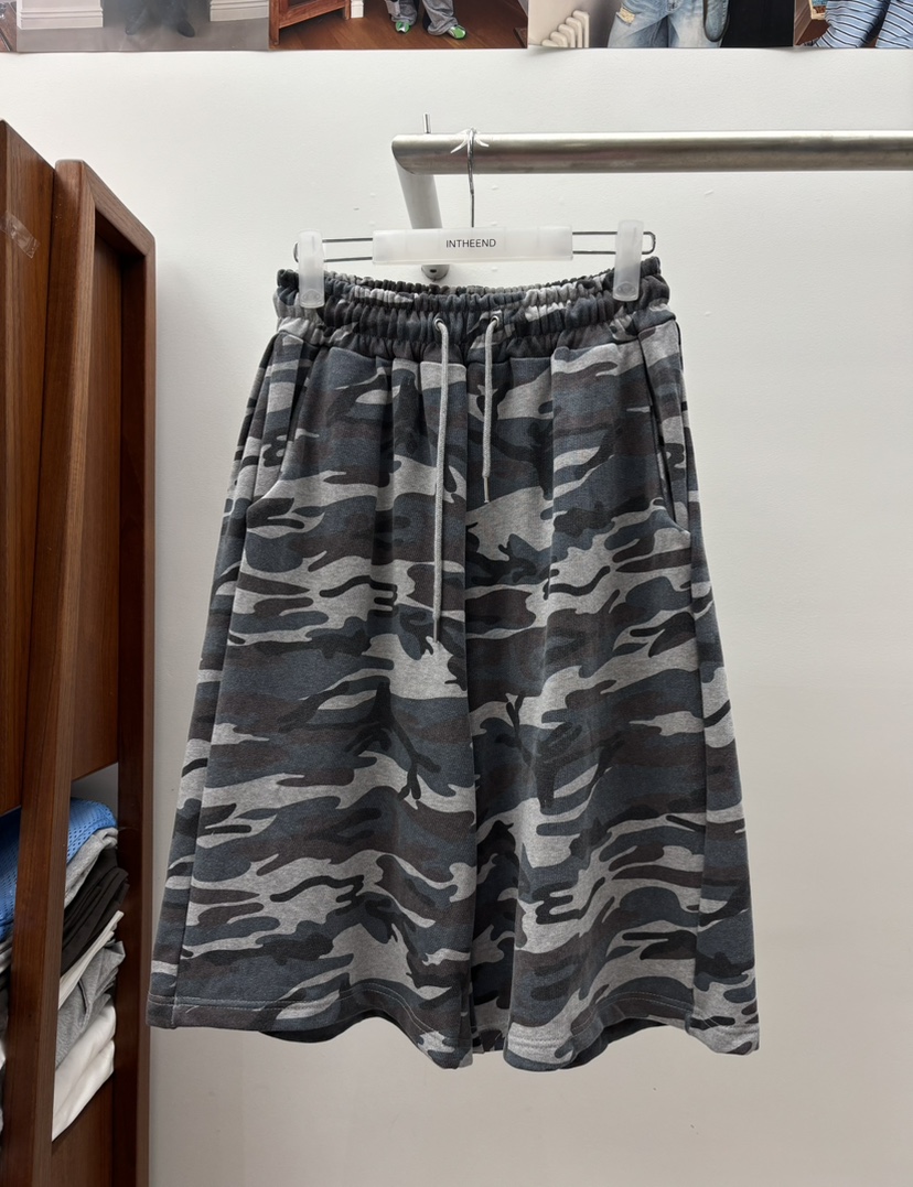 INTHEEND韓國直郵實拍女裝新款職業休閑推薦熱賣短褲迷彩INTHEEND短褲圖色2