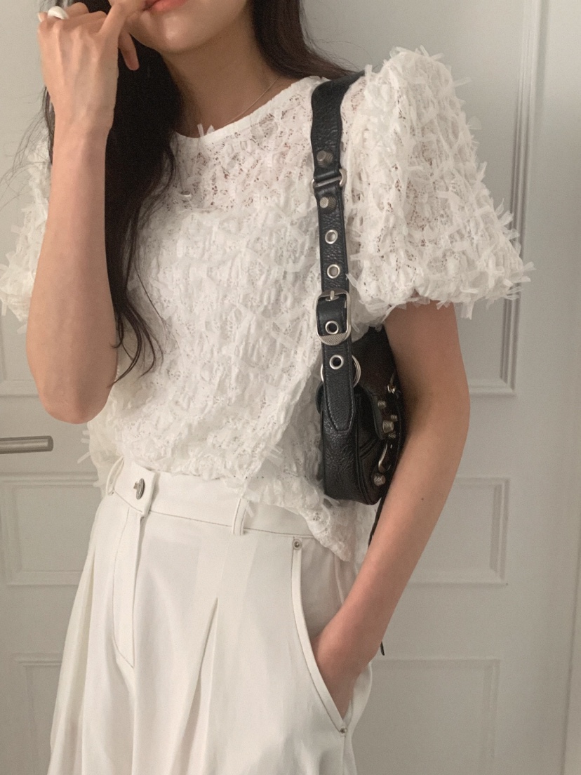 MOSMOS韓國東大門代購女士新款人氣時尚26春夏襯衫蕾絲衫MOSMOS襯衫/蕾絲衫