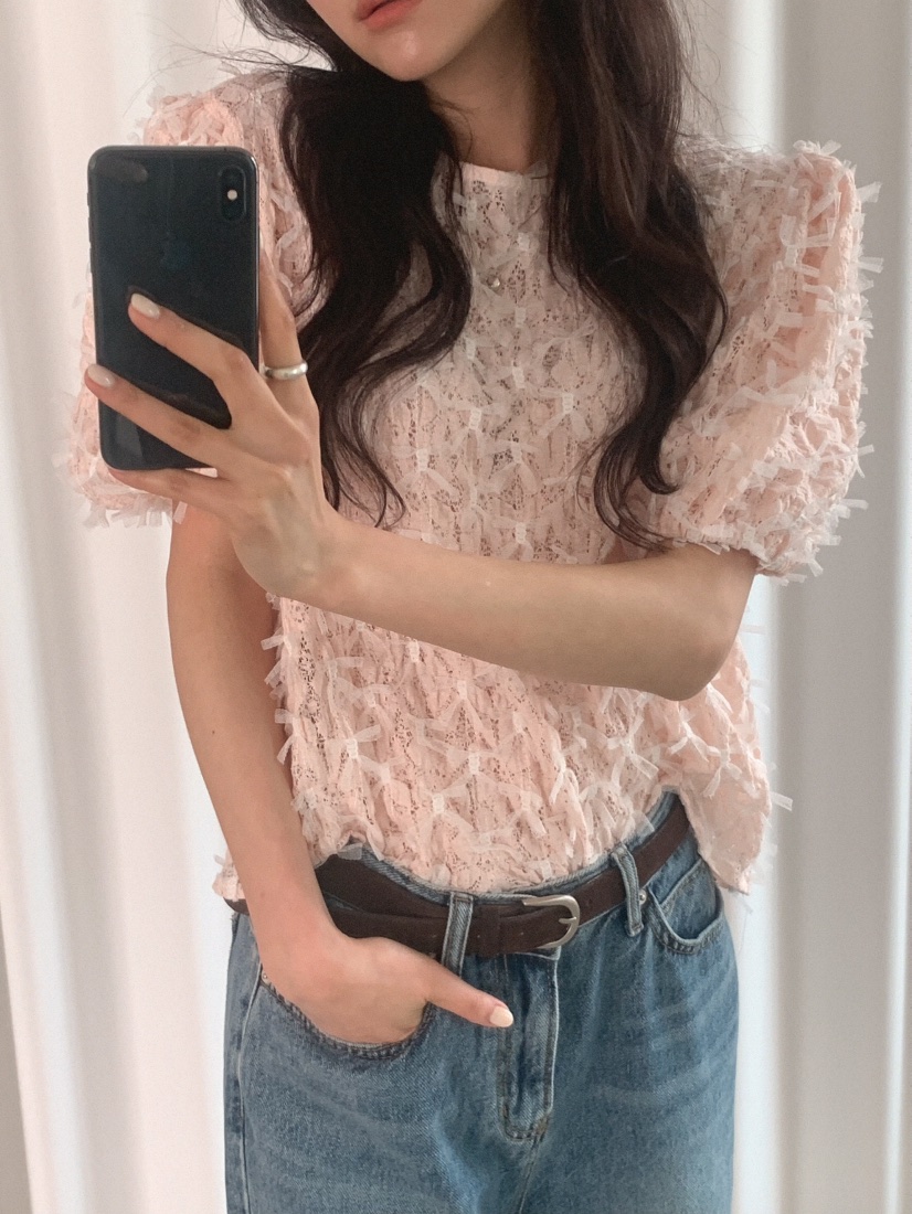 MOSMOS韓國東大門代購女士新款人氣時尚26春夏襯衫蕾絲衫MOSMOS襯衫/蕾絲衫