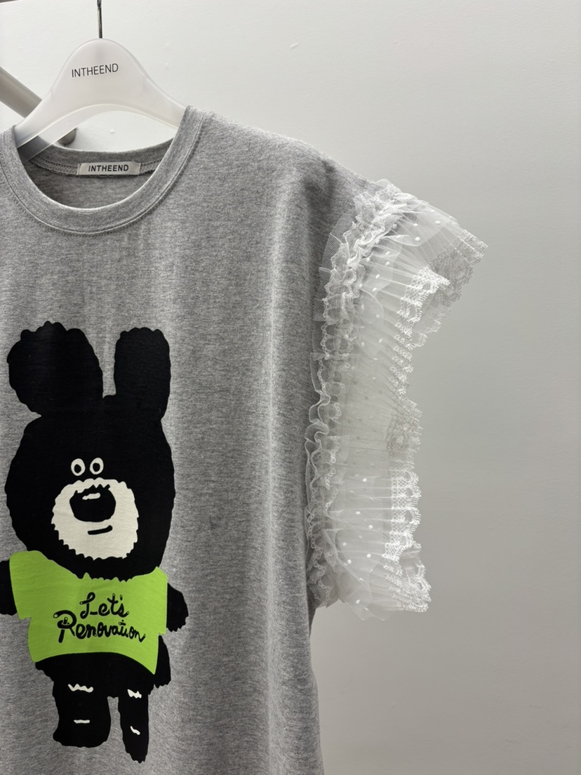 INTHEEND韓國東大門直郵女裝新品人氣時尚推薦休閑T恤蕾絲INTHEENDT恤