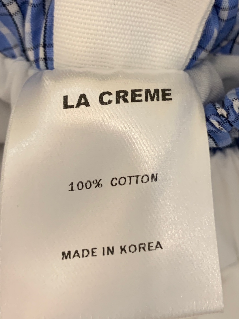 LA CREME韓國東大門直郵女士新款推薦熱賣時尚長裙格紋褶裥LA CREME長裙