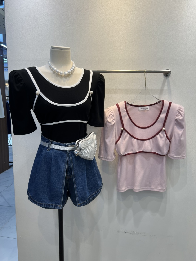 BLUE BANANA韓國代購女裝新款職業時尚T恤不含項鏈假兩件BLUE BANANAT恤