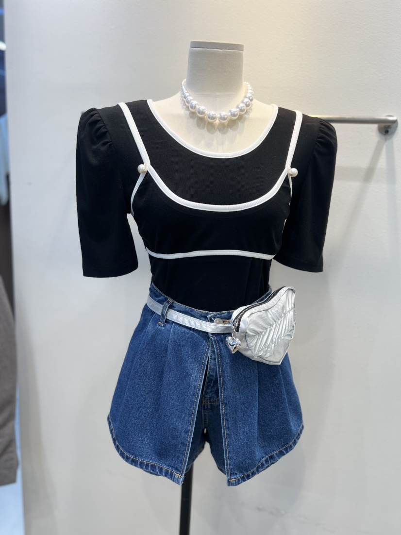 BLUE BANANA韓國代購女裝新款職業時尚T恤不含項鏈假兩件BLUE BANANAT恤