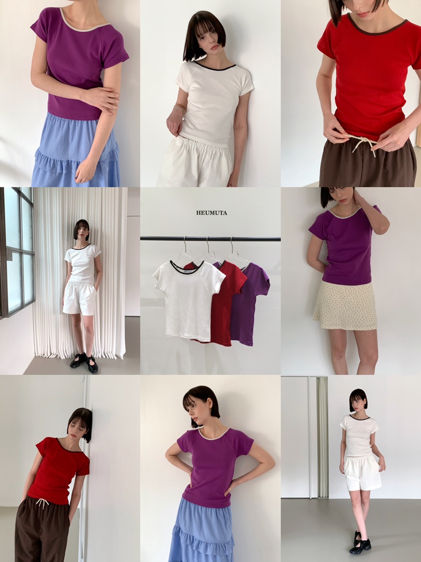 HEUMUTA韓國直郵實拍女裝新款休閑人氣熱賣職業推薦時尚T恤HEUMUTAT恤