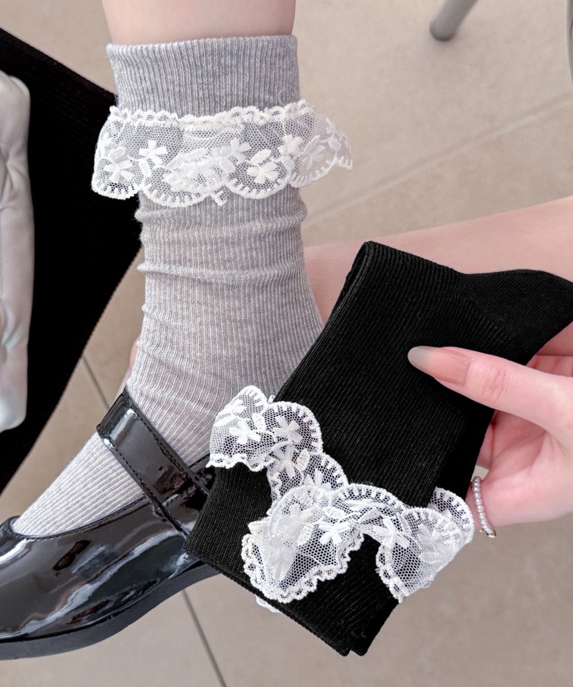 CACTUS-Q韓國直郵實拍女裝新款職業26春夏推薦熱賣襪子蕾絲CACTUS十雙起/可混搭襪子