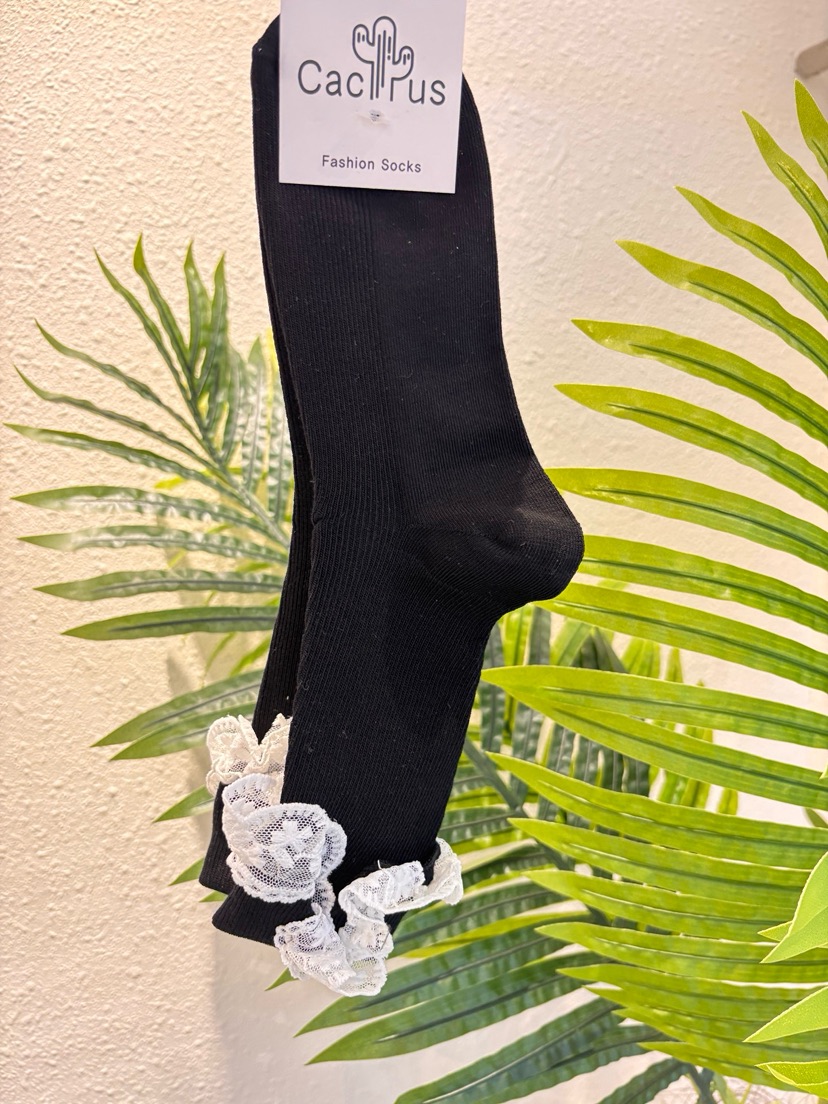CACTUS-Q韓國直郵實拍女裝新款職業26春夏推薦熱賣襪子蕾絲CACTUS十雙起/可混搭襪子圖色3