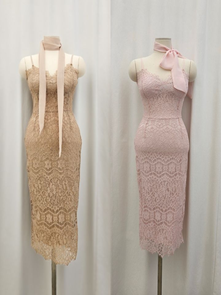 HIGH HEELS韓國東大門直郵女裝新品推薦連衣裙含腰帶圍巾HIGH HEELS連衣裙