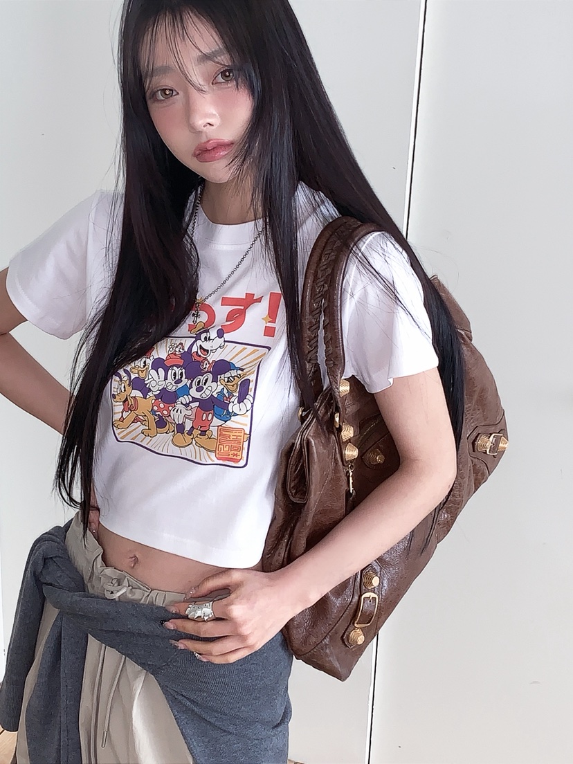 OURWAVE/OUR ROOM韓國東大門直郵女裝新品熱賣T恤男女同款Our Wave/Our RoomT恤