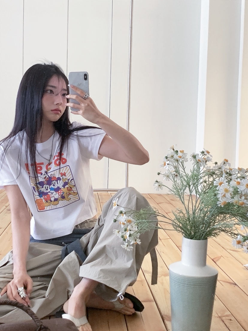 OURWAVE/OUR ROOM韓國東大門直郵女裝新品熱賣T恤男女同款Our Wave/Our RoomT恤