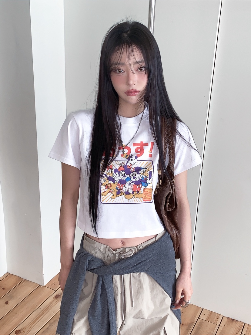 OURWAVE/OUR ROOM韓國東大門直郵女裝新品熱賣T恤男女同款Our Wave/Our RoomT恤