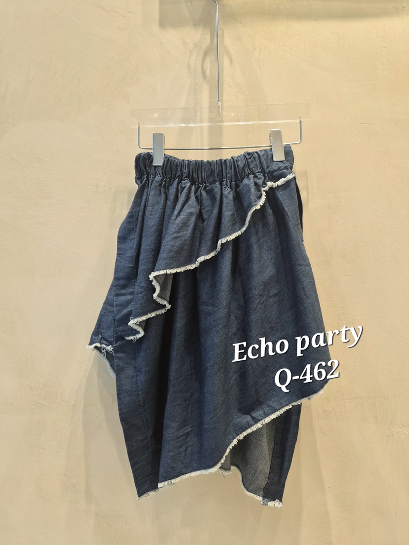 ECHOPARTY韓國直郵女裝新品時尚熱賣推薦半身裙中短裙不對稱ECHOPARTY半身裙/中短裙圖色1