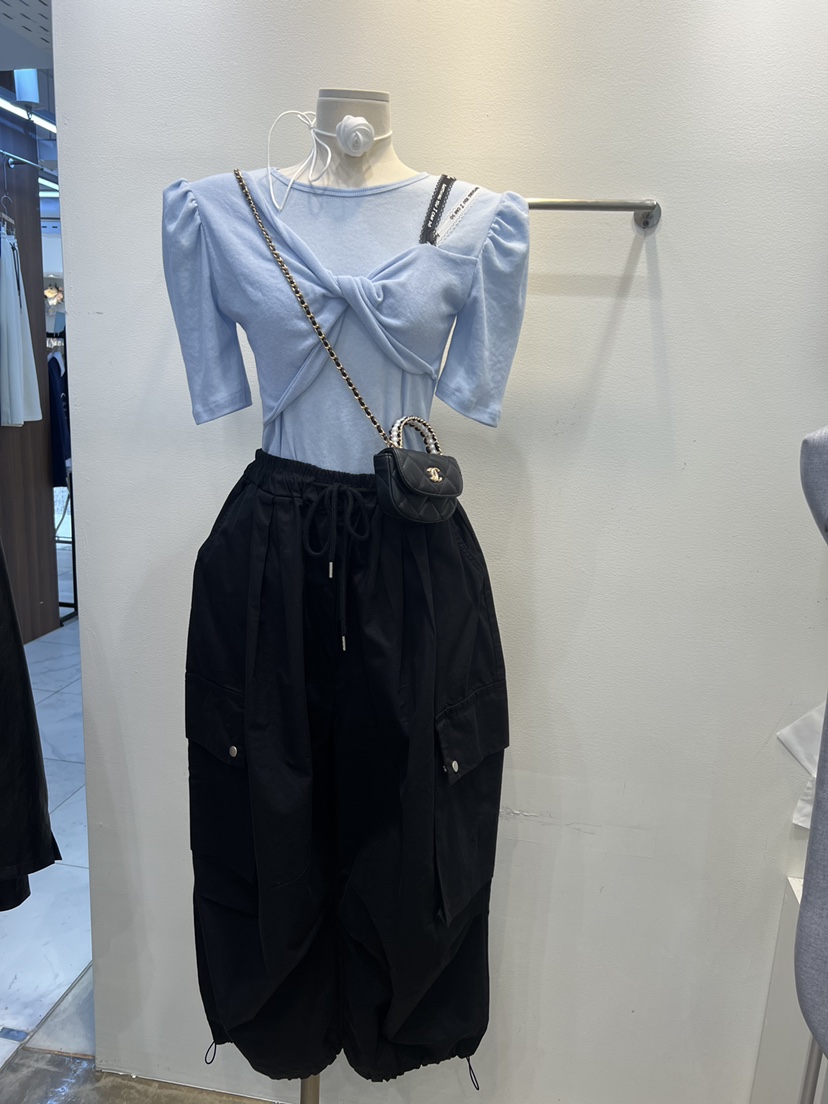 BLUE BANANA韓國東大門代購女裝新款休閑T恤不含項鏈假兩件BLUE BANANAT恤