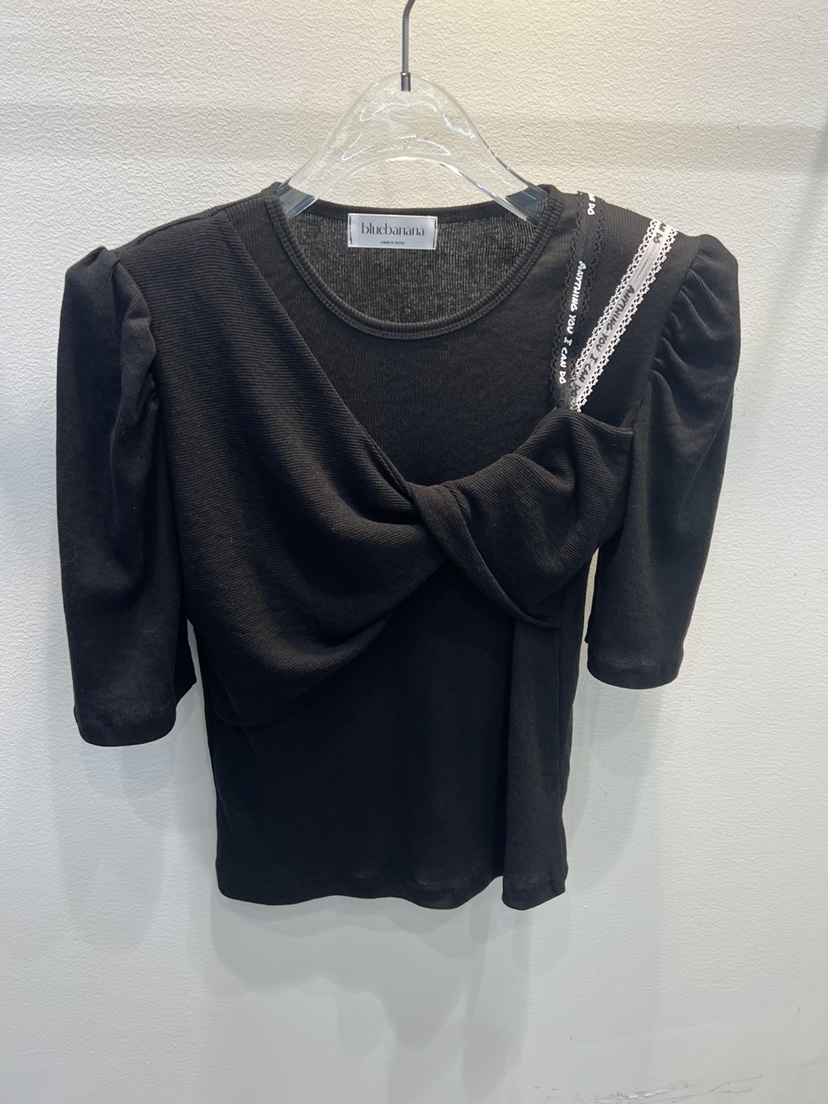 BLUE BANANA韓國東大門代購女裝新款休閑T恤不含項鏈假兩件BLUE BANANAT恤圖色1
