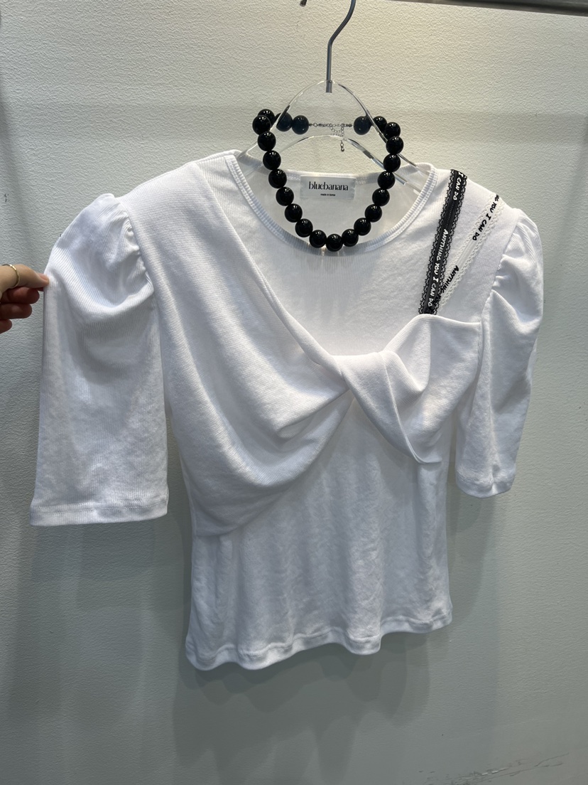 BLUE BANANA韓國東大門代購女裝新款休閑T恤不含項鏈假兩件BLUE BANANAT恤圖色2