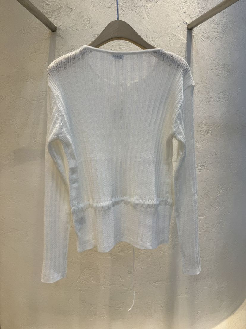 RIAH韓國代購女士新款推薦26春夏休閑熱賣針織衫腰帶亞麻RIAH針織衫