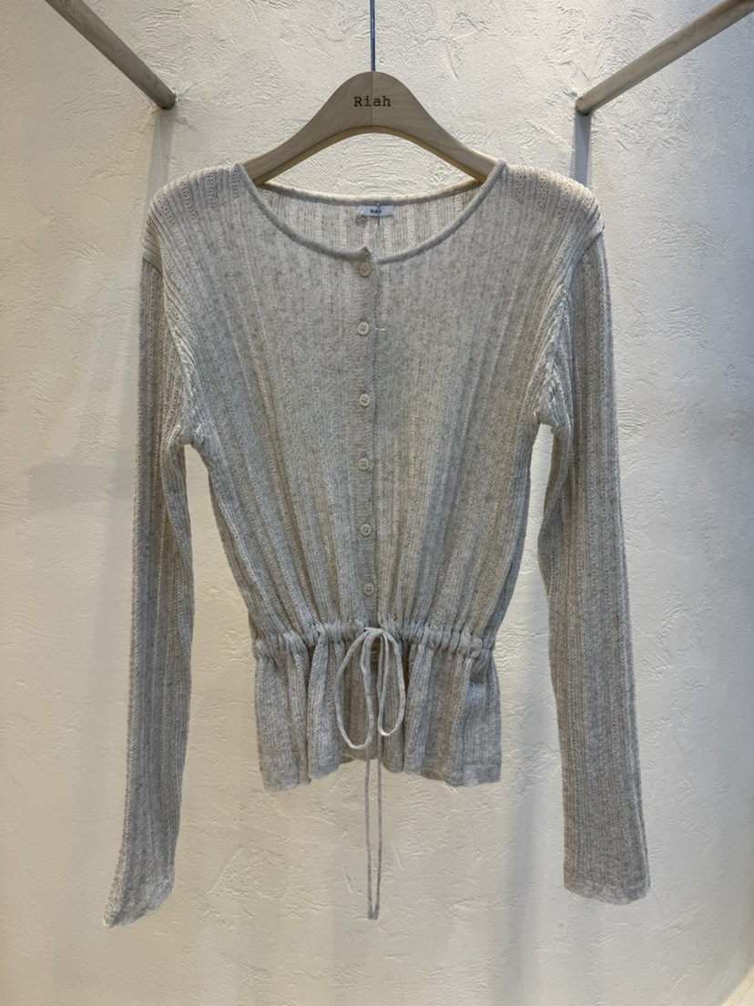 RIAH韓國代購女士新款推薦26春夏休閑熱賣針織衫腰帶亞麻RIAH針織衫圖色4