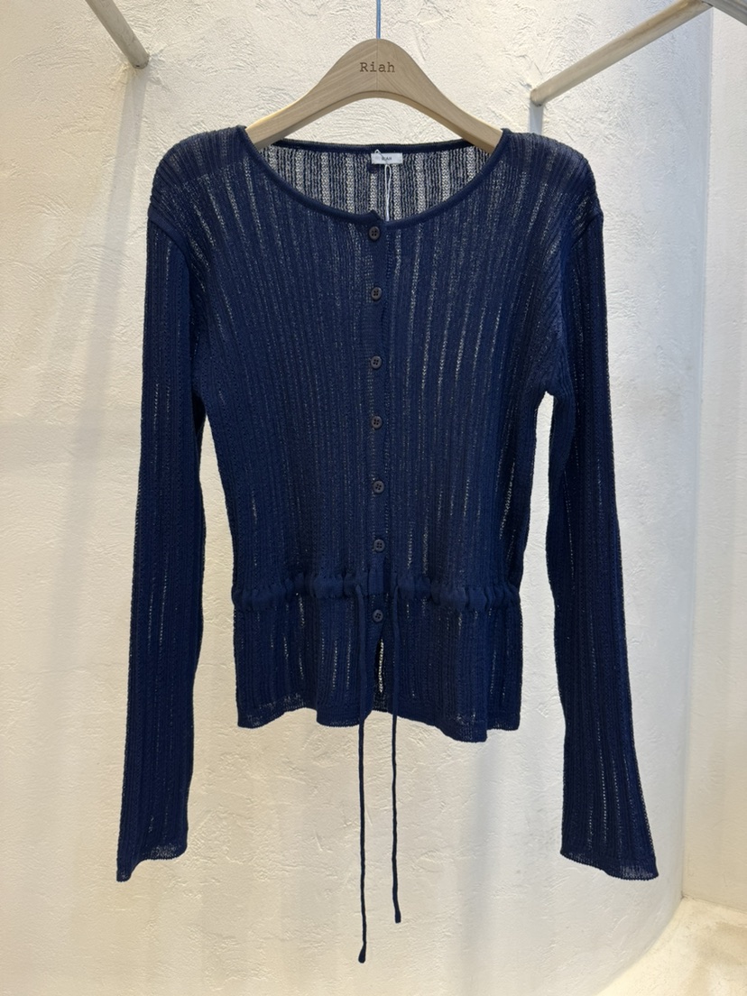 RIAH韓國代購女士新款推薦26春夏休閑熱賣針織衫腰帶亞麻RIAH針織衫圖色5