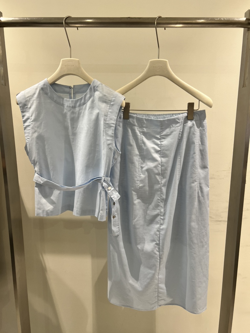 MENTOR韓國直郵實拍女裝新品時尚26春夏休閑人氣套裝含腰帶MENTOR套裝圖色2