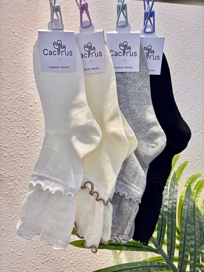 CACTUS-Q韓國直郵女裝新款推薦職業人氣26春夏襪子蝴蝶結CACTUS十雙起/可混搭襪子