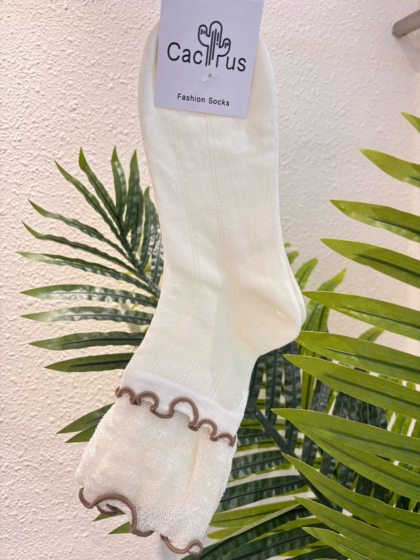 CACTUS-Q韓國直郵女裝新款推薦職業人氣26春夏襪子蝴蝶結CACTUS十雙起/可混搭襪子圖色2